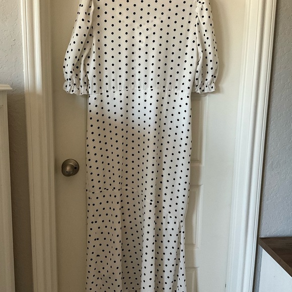 SHEIN Black and White Polka Dot Short Sleeve Dress - Picture 5 of 6